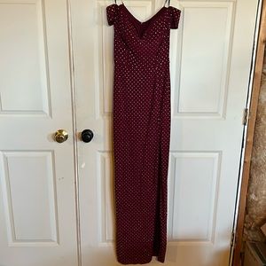 Size 3/4 off the shoulder long v neck dress formal